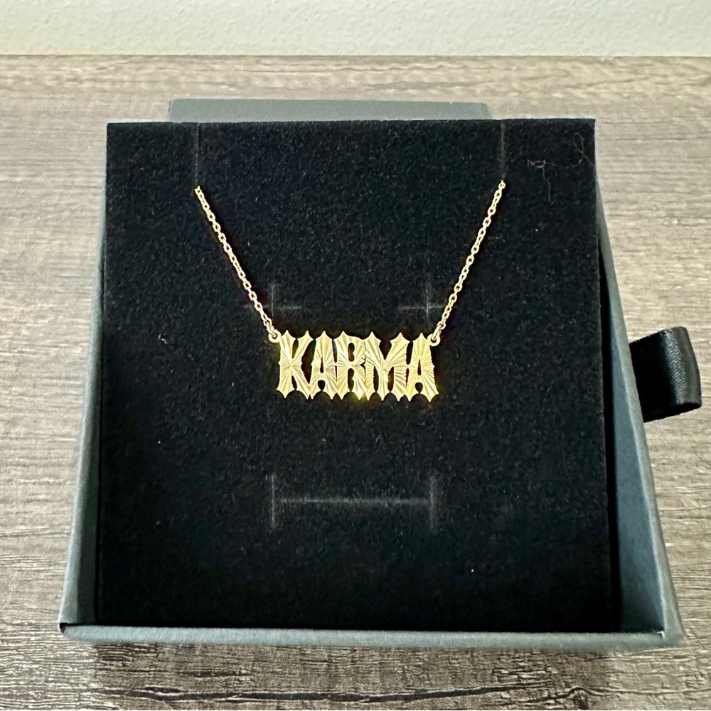 925 Sterling Silver Gold Taylor Swift Karma Necklace